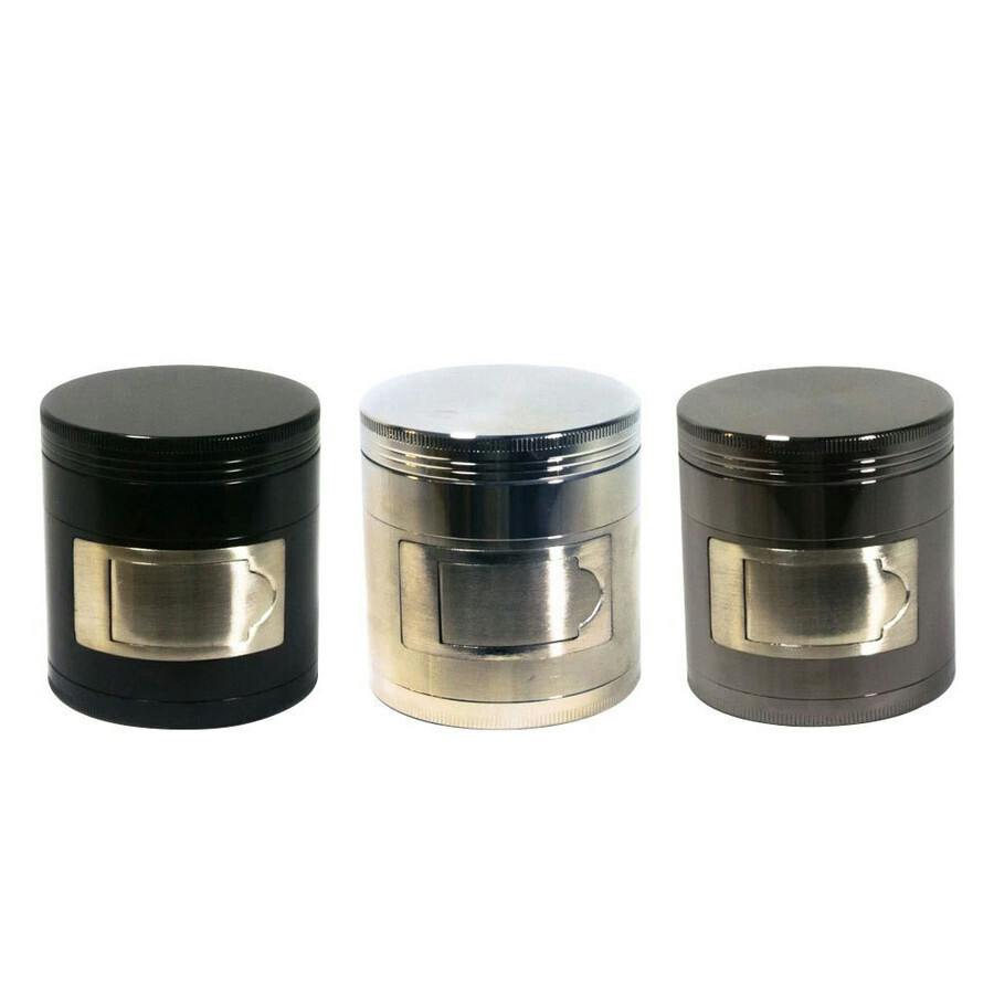 Infyniti - 2.5" 4-Piece Grinder with Drawer - Silver