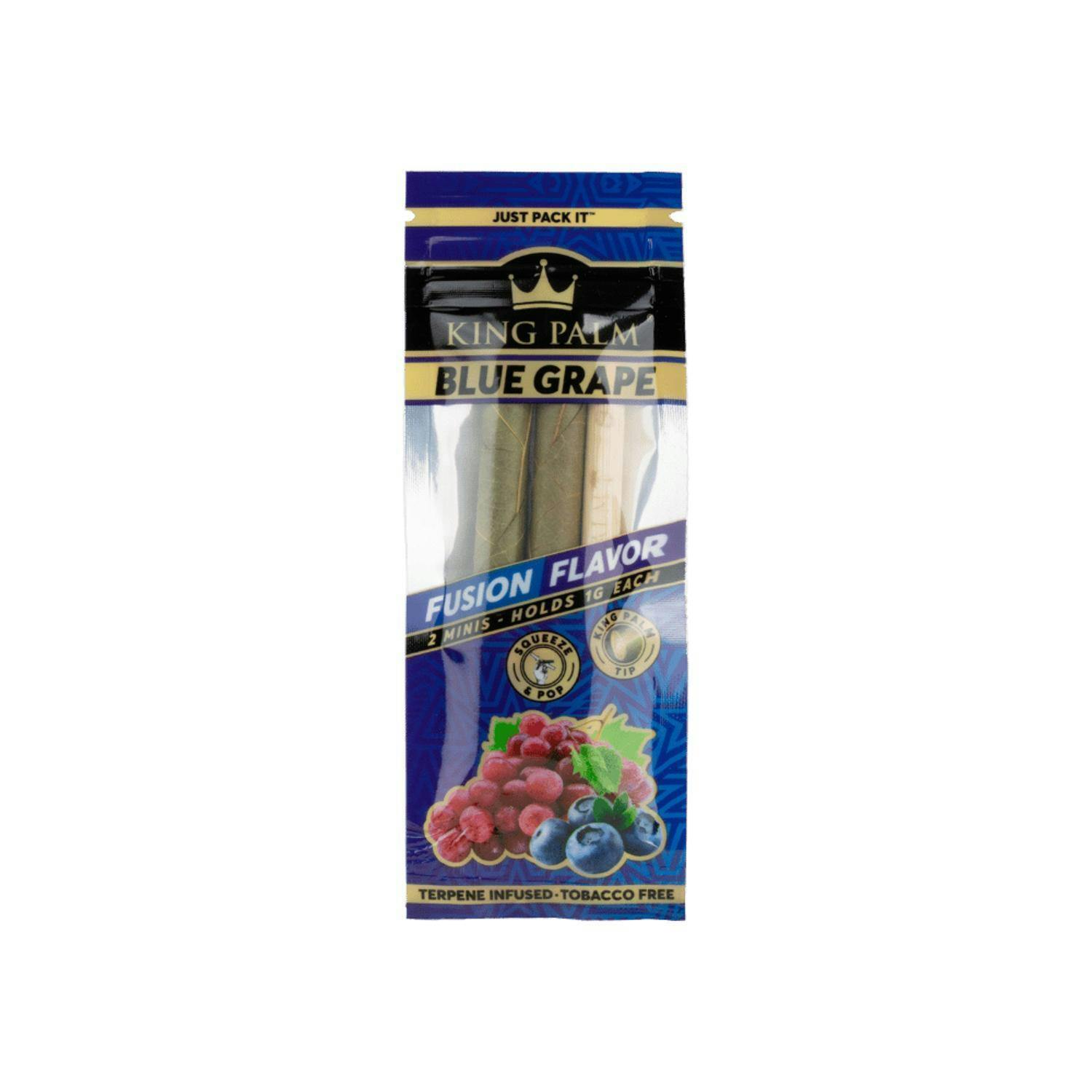 King Palm 2 Mini Rolls Blue Grape