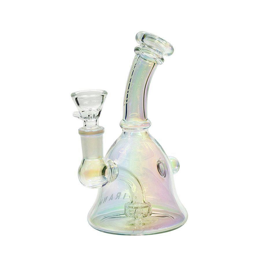 Piranha Glass 6" Bell Rig w/ Bowl - Electroplated Series Rainbow