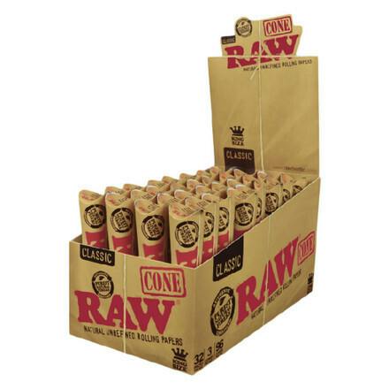 RAW King Size Pre-Rolled Cones - 3 Cones per Pack
