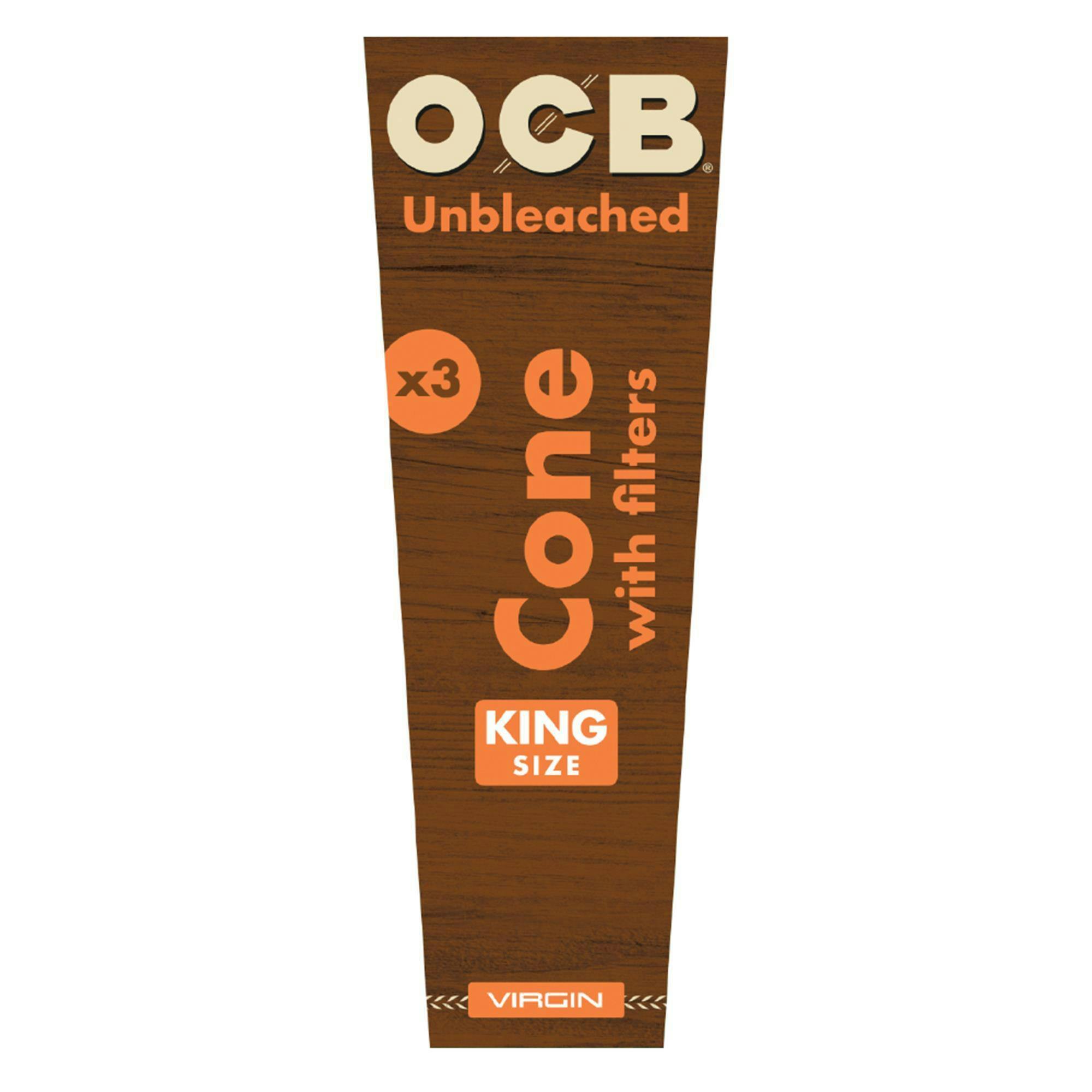 OCB Virgin Unbleached 11/4 Cones
