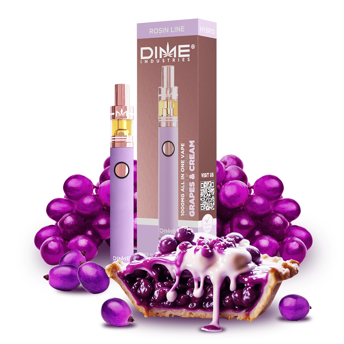 Dime Disposable Rosin Grapes & Cream 0.5g