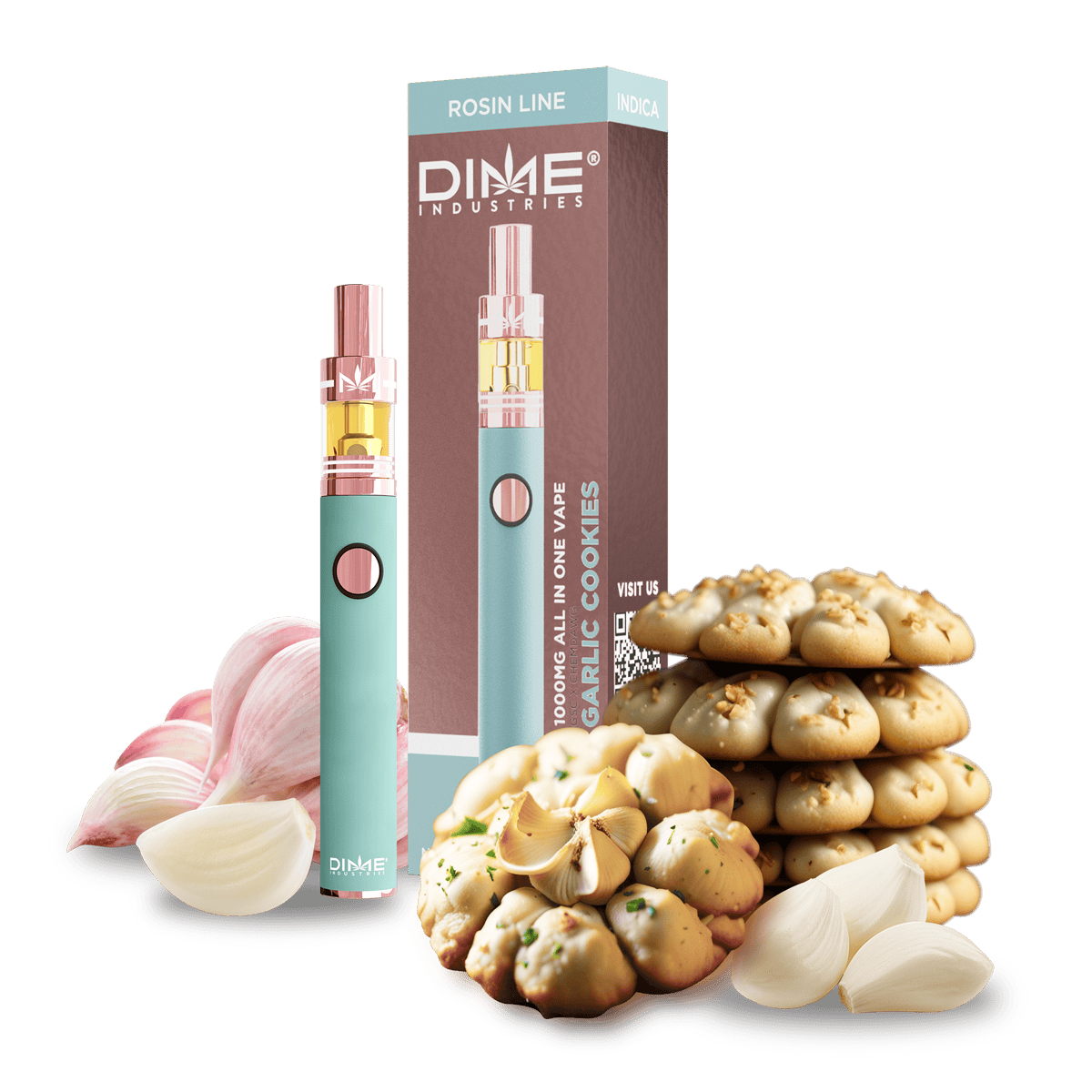 Dime Disposable Rosin Garlic Cookies 0.5g