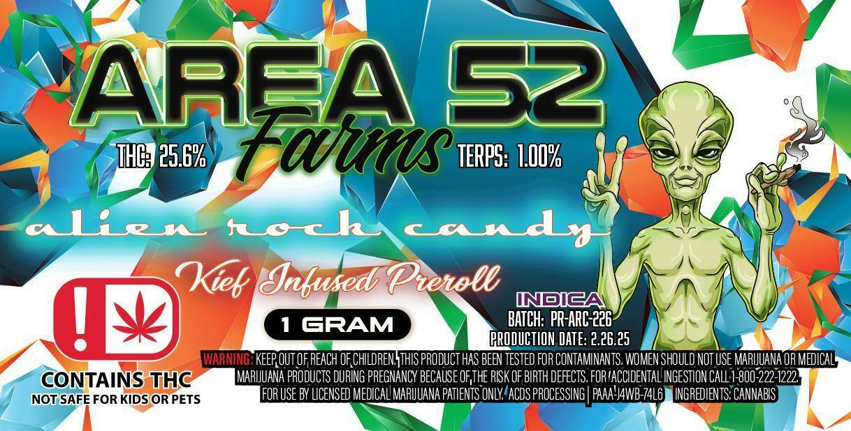Area 52 Alien Rock Candy Preroll at Nova Cannabis of Marietta