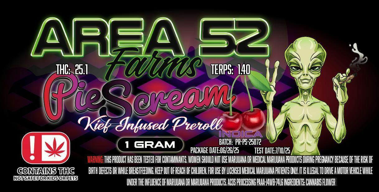 Area 52 Pie Scream Preroll at Nova Cannabis of Marietta