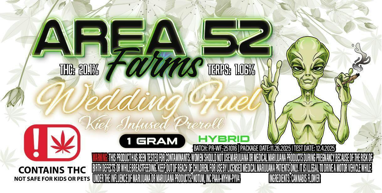 Area 52 Wedding Fuel Preroll at Nova Cannabis of Marietta