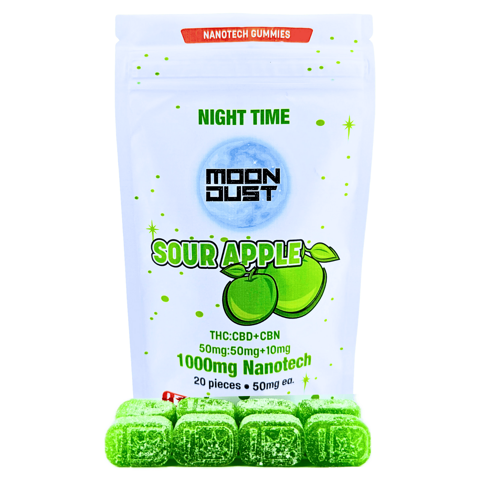 Moon Dust Nano THC/CBD/CBN Sour Apple 1000mg