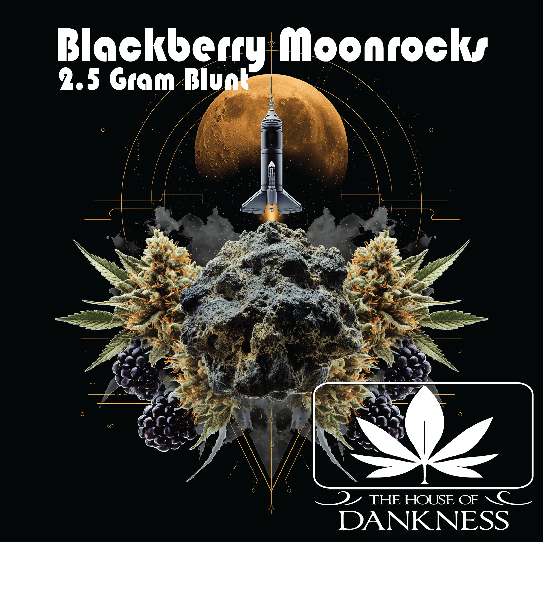 House of Dankness Blackberry Moonrock Blunt 2.5g