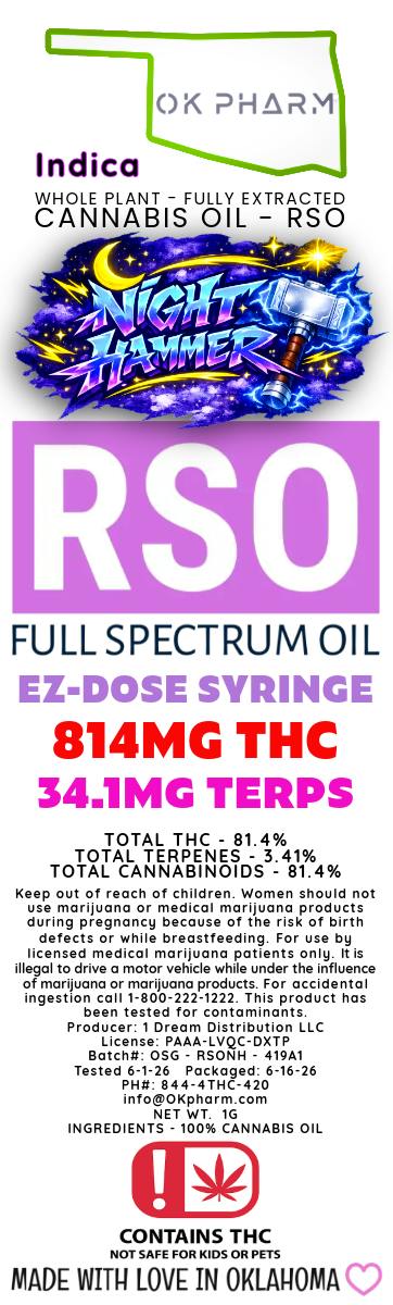 RSO Night Hammer 1g