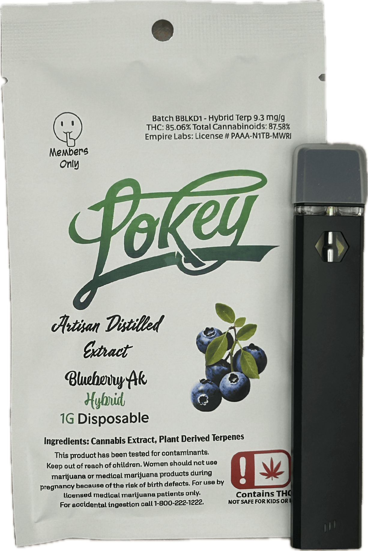 Lokey Disposable Blueberry AK 1g at Nova Cannabis Company