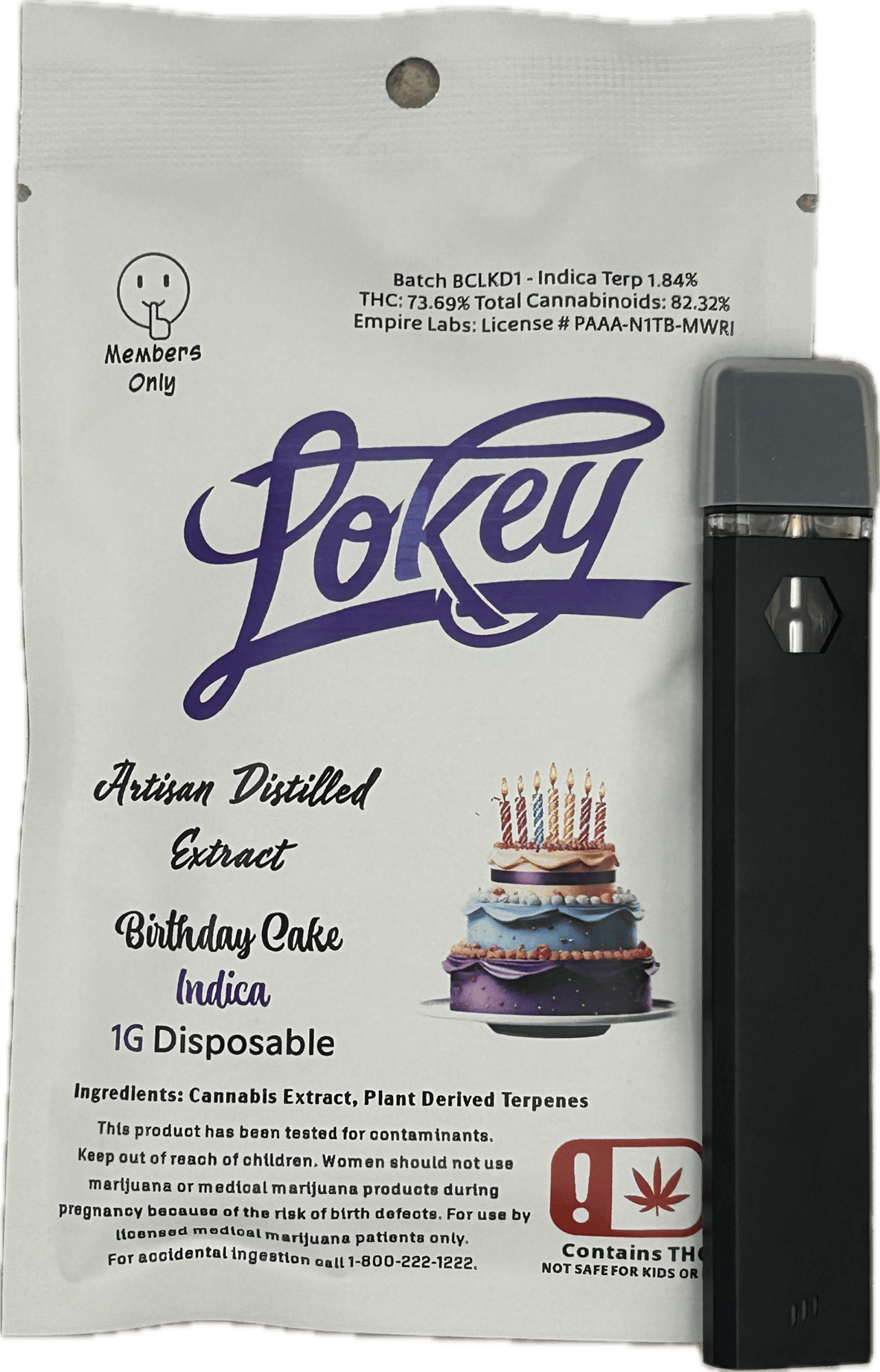 Lokey Disposable Birthday Cake 1g at Nova Cannabis Company