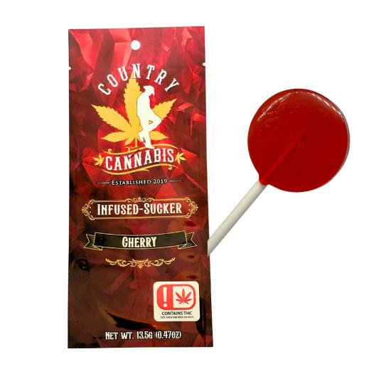 Country Cannabis Sucker Cherry 100mg