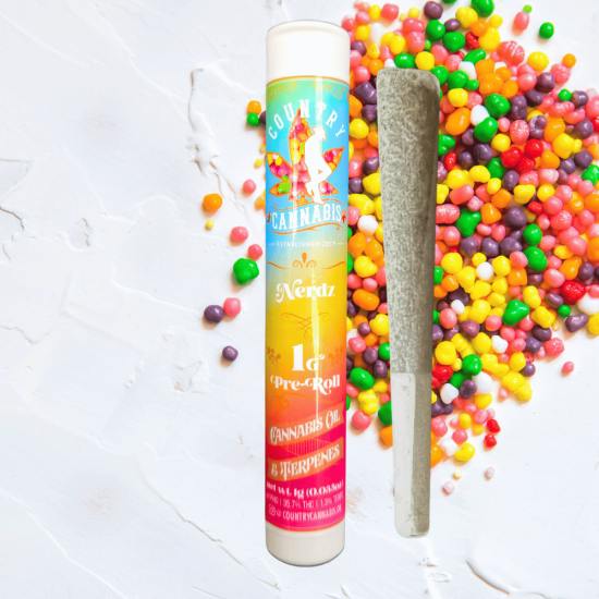 Country Cannabis Infused Preroll Nerdz 1g