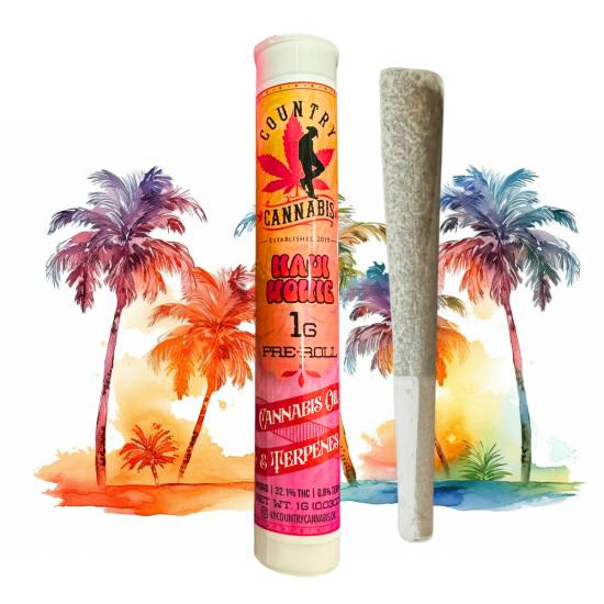 Country Cannabis Infused Preroll Maui Wowie 1g