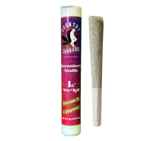 Country Cannabis Infused Pre-Roll Boysenberry Waffle 1g