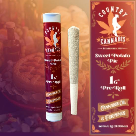 Country Cannabis Infused Preroll Sweet Potato Pie 1g