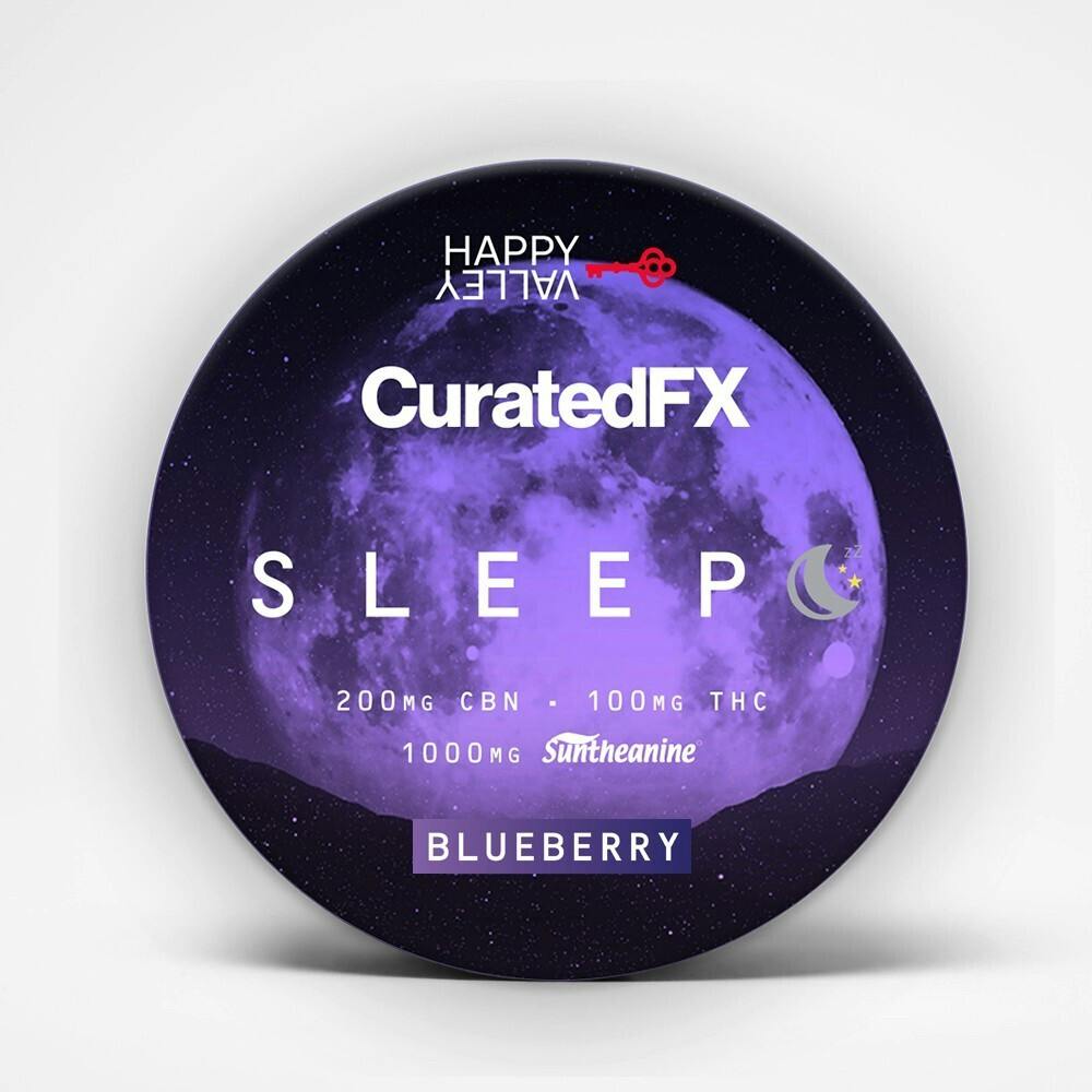 CuratedFX Gummies 100mg - Blueberry - SLEEP cannabis product