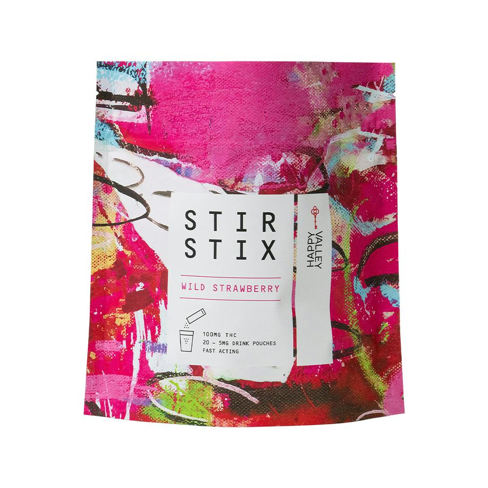 Stir Stix 100mg THC - Wild Strawberry cannabis product