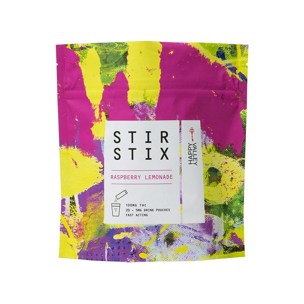 Stir Stix 100mg THC - Raspberry Lemonade cannabis product