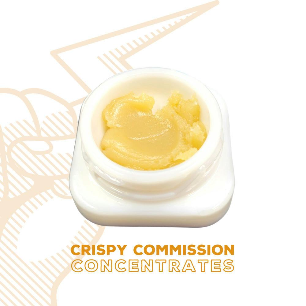 Crispy Commission - Cured Budder 3.5g - Sherbet Kush cannabis product