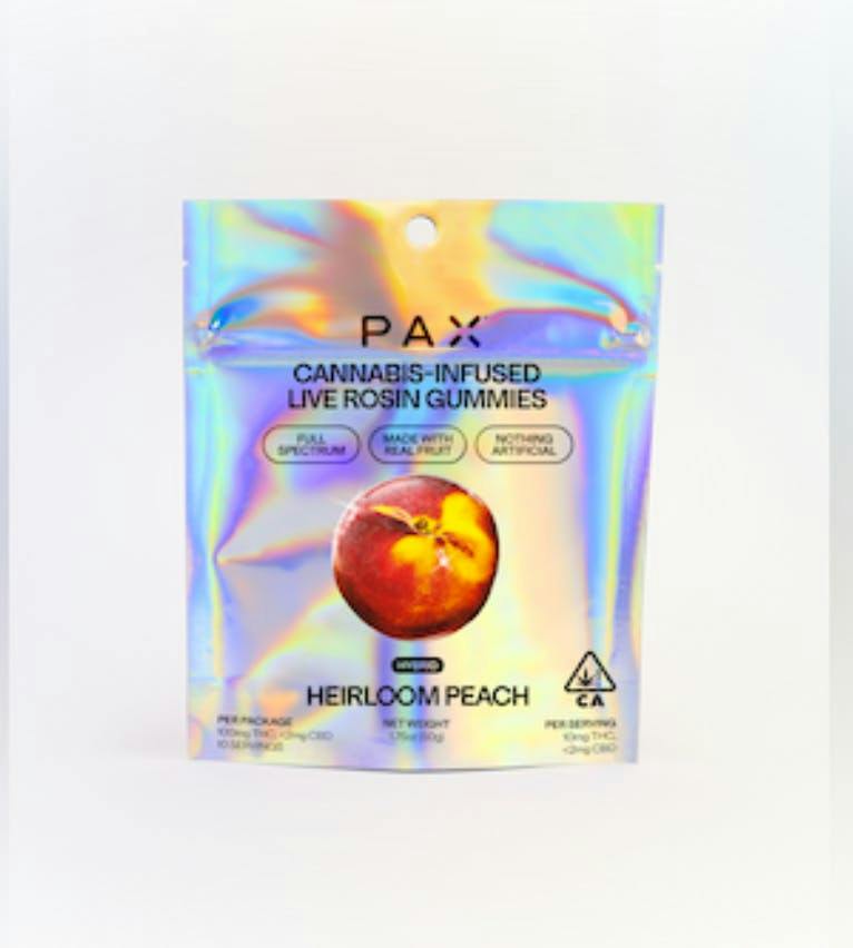 Pax - Heirloom Peach Live Rosin Gummies