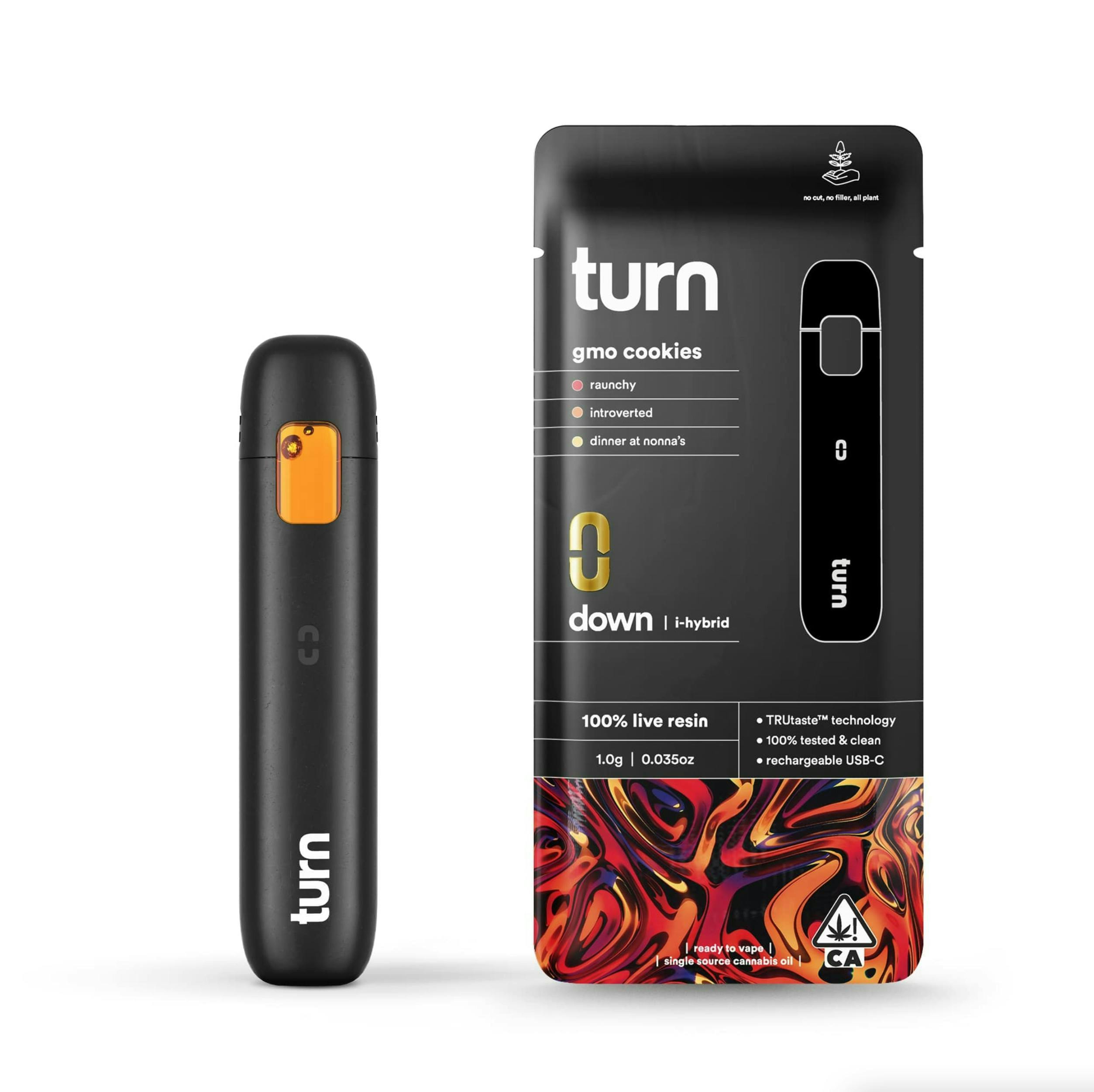 GMO Cookies | 100% Live Resin | AIO | Indica-Hybrid by turn