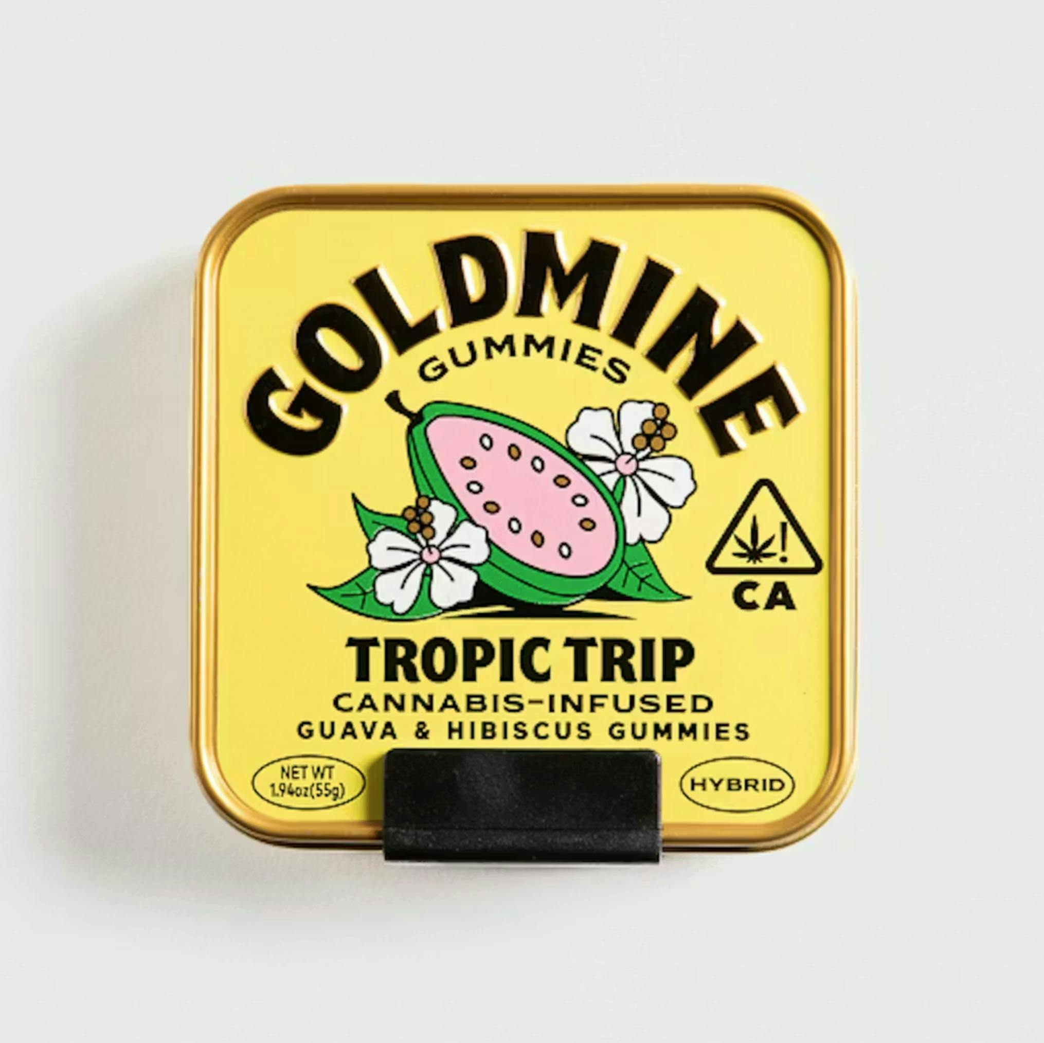 Tropic Trip Guava & Hibiscus Gummies | 100mg | 10ct | 10mg/ea by Goldmine Gummies