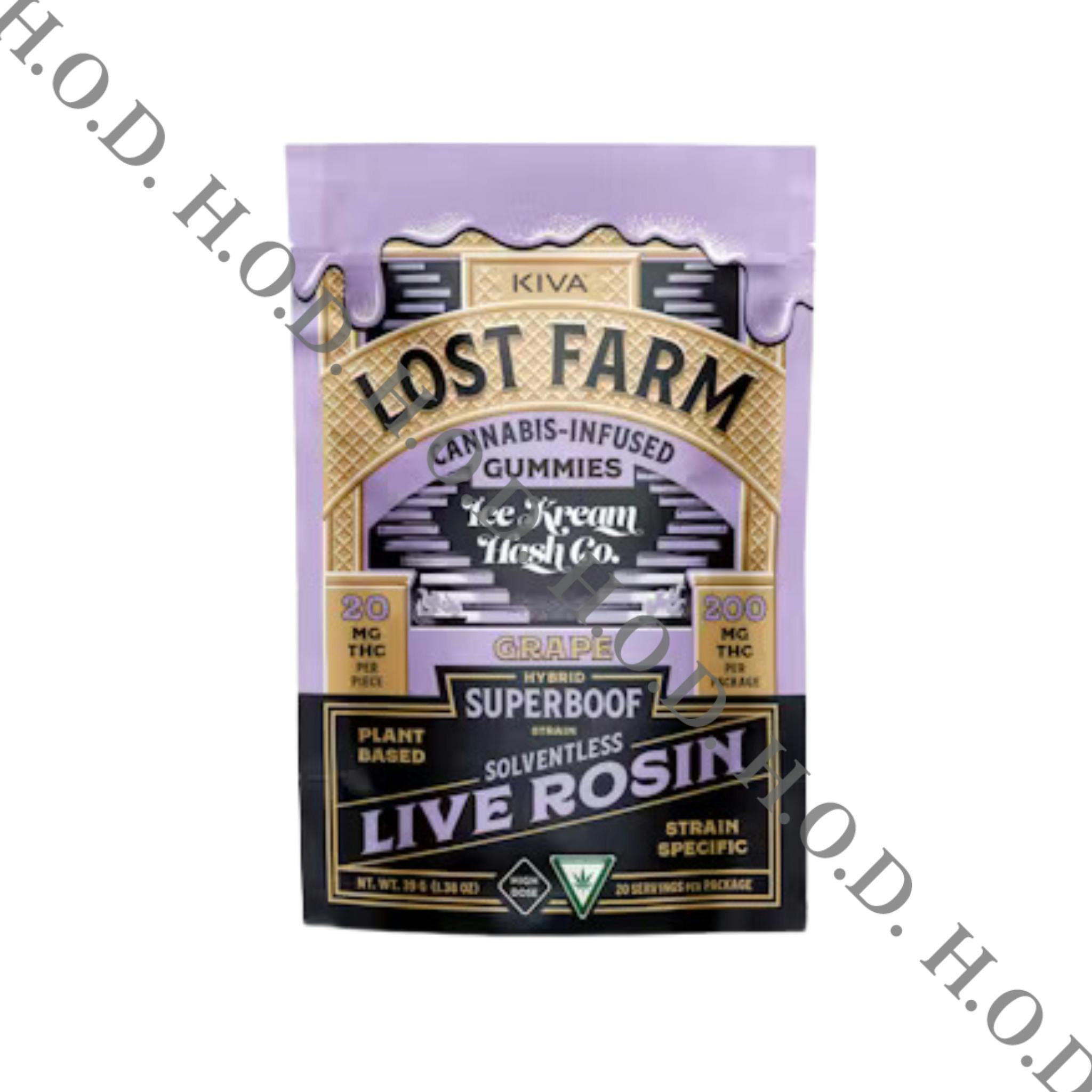 Lost Farms Watermelon x Garlic Mints Live Rosin Gummies