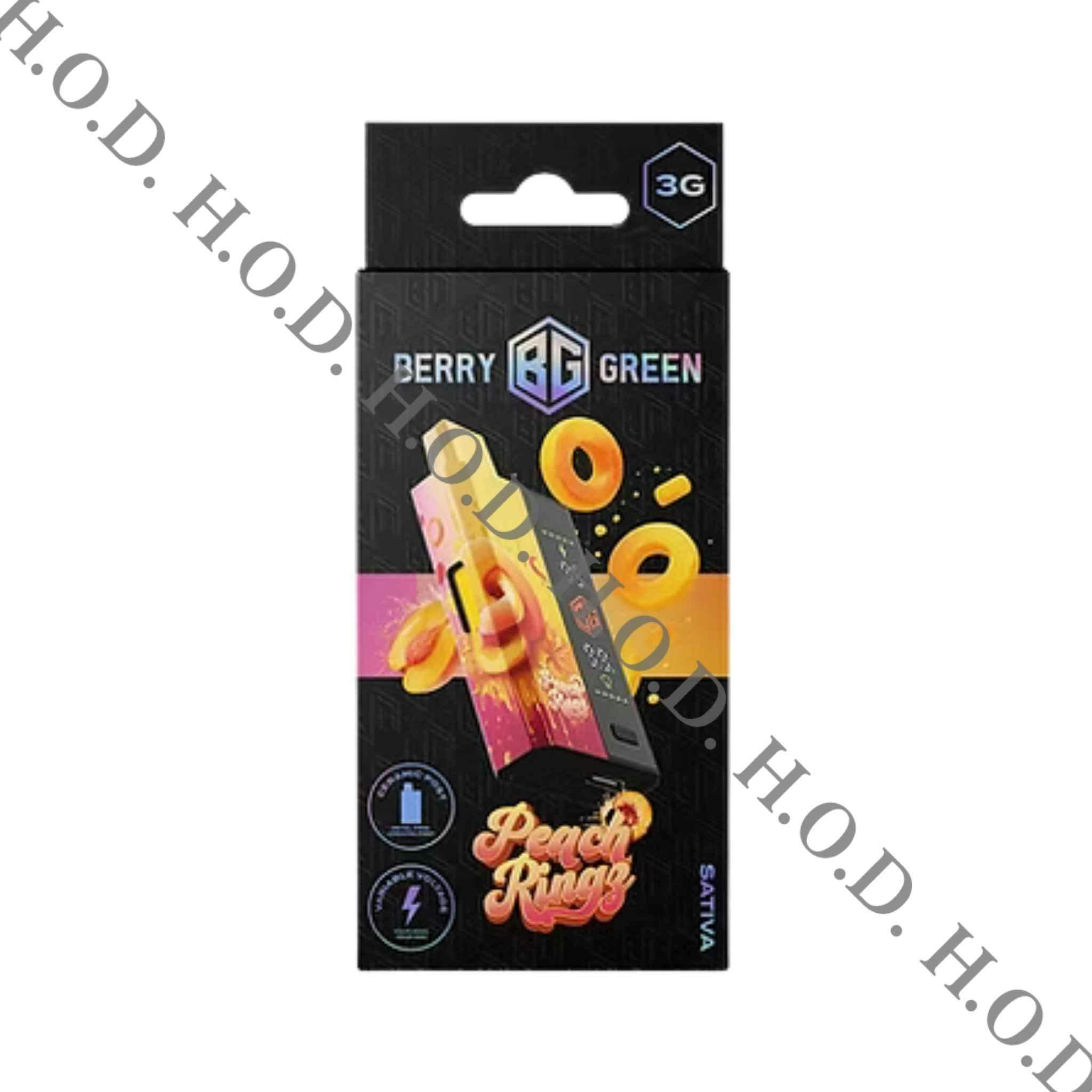 Berry Green Peach Rings Disposable
