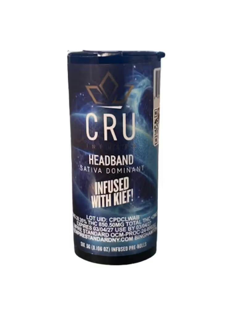 CRU - Headband Sativa Dominant Kief Infused Pre-Roll - 6pk/ 3g