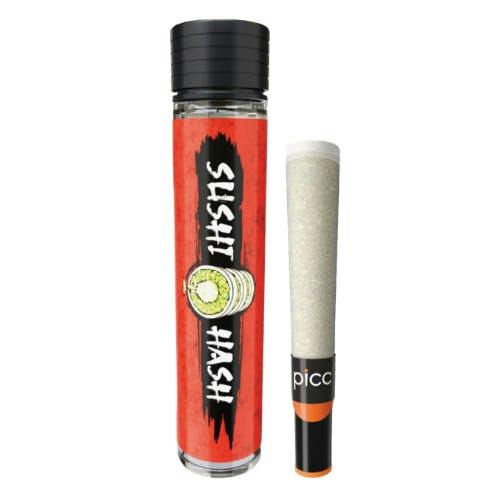 Picc - Gold Rush Sativa Flower x Zookies Hash Rosin Sushi Hash Hole Infused Pre-Roll - 1g
