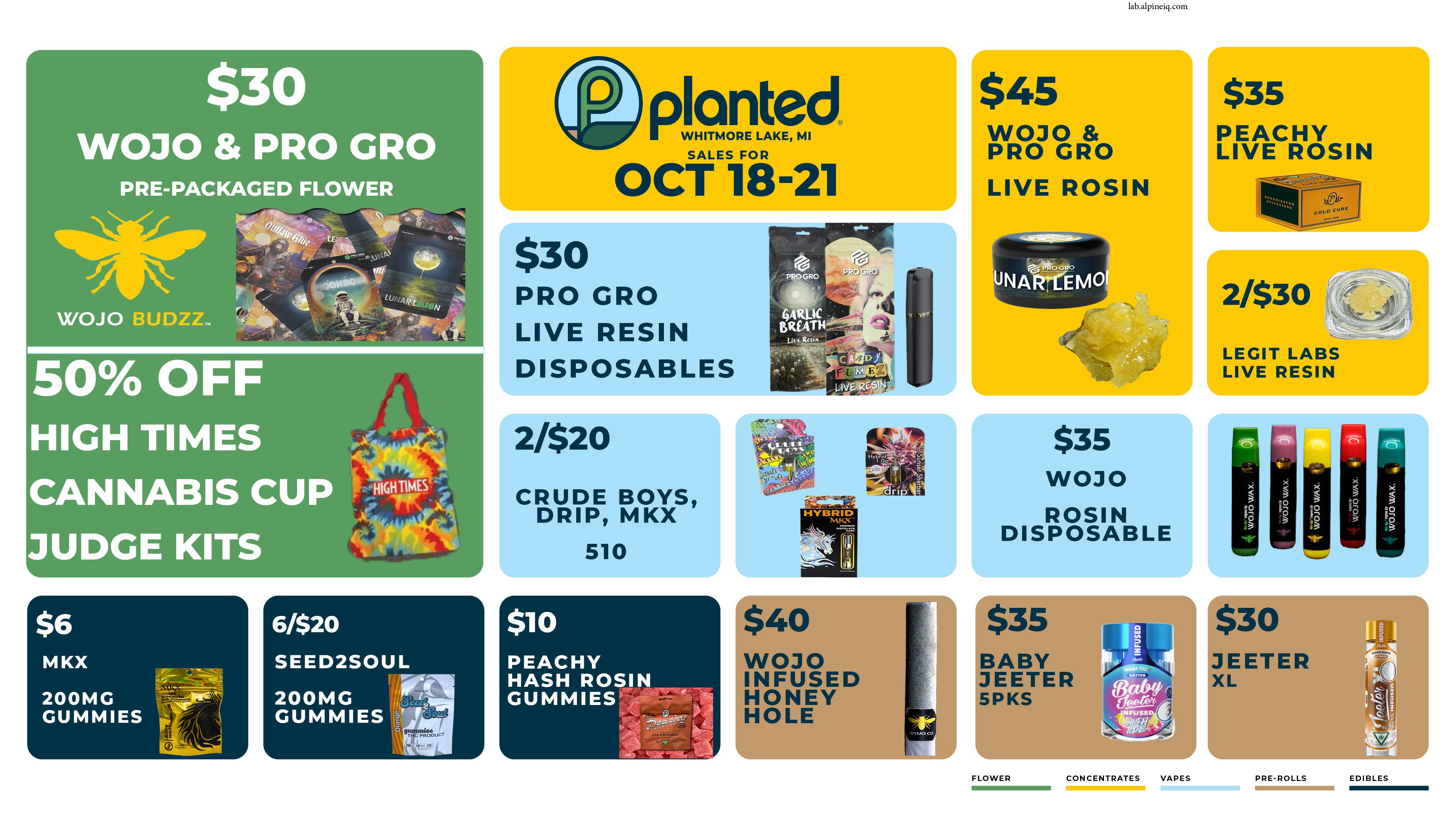 Mix, Match, and Indulge at Planted Provisioning Clio Delivery Weedmaps