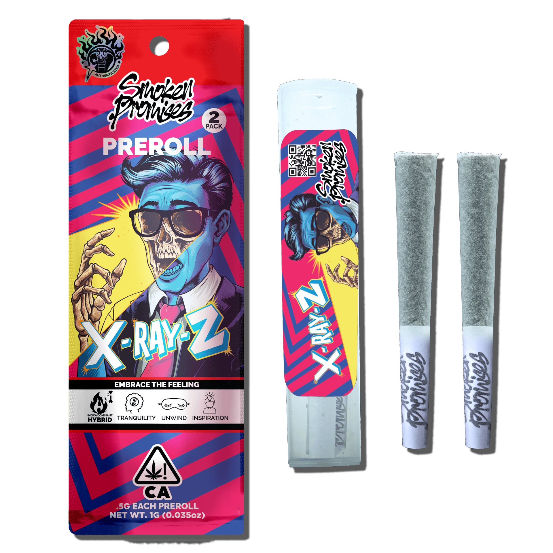 SMOKEN PROMISES - INDOOR PREROLL MULTIPACK - X RAY Z - 1G