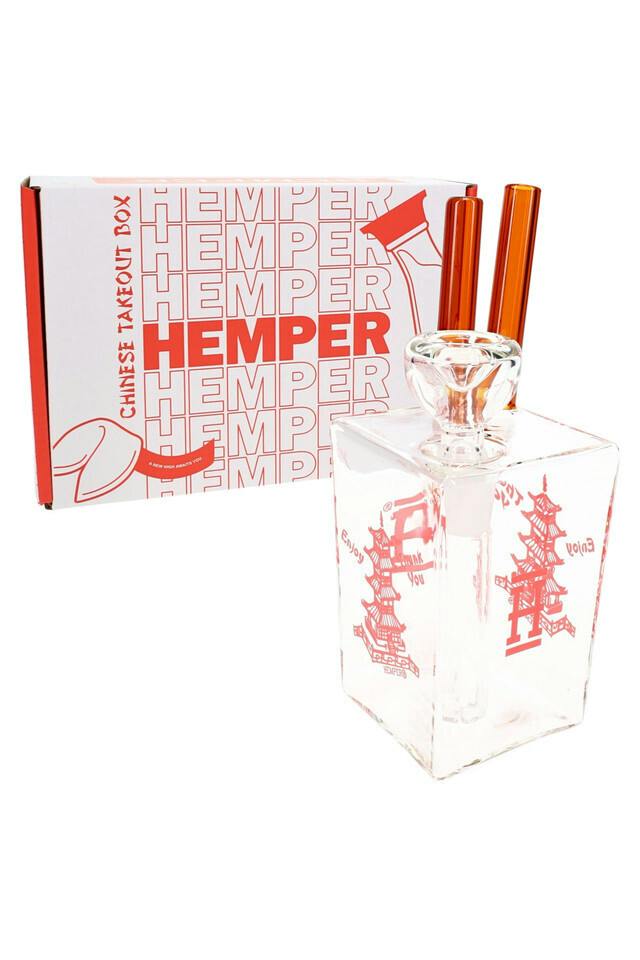 6" Hemper Chinese Takeout Box Glass Bong
