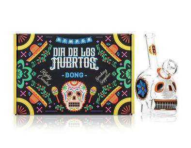 Dia De Los Muertos Skull Glass Bong