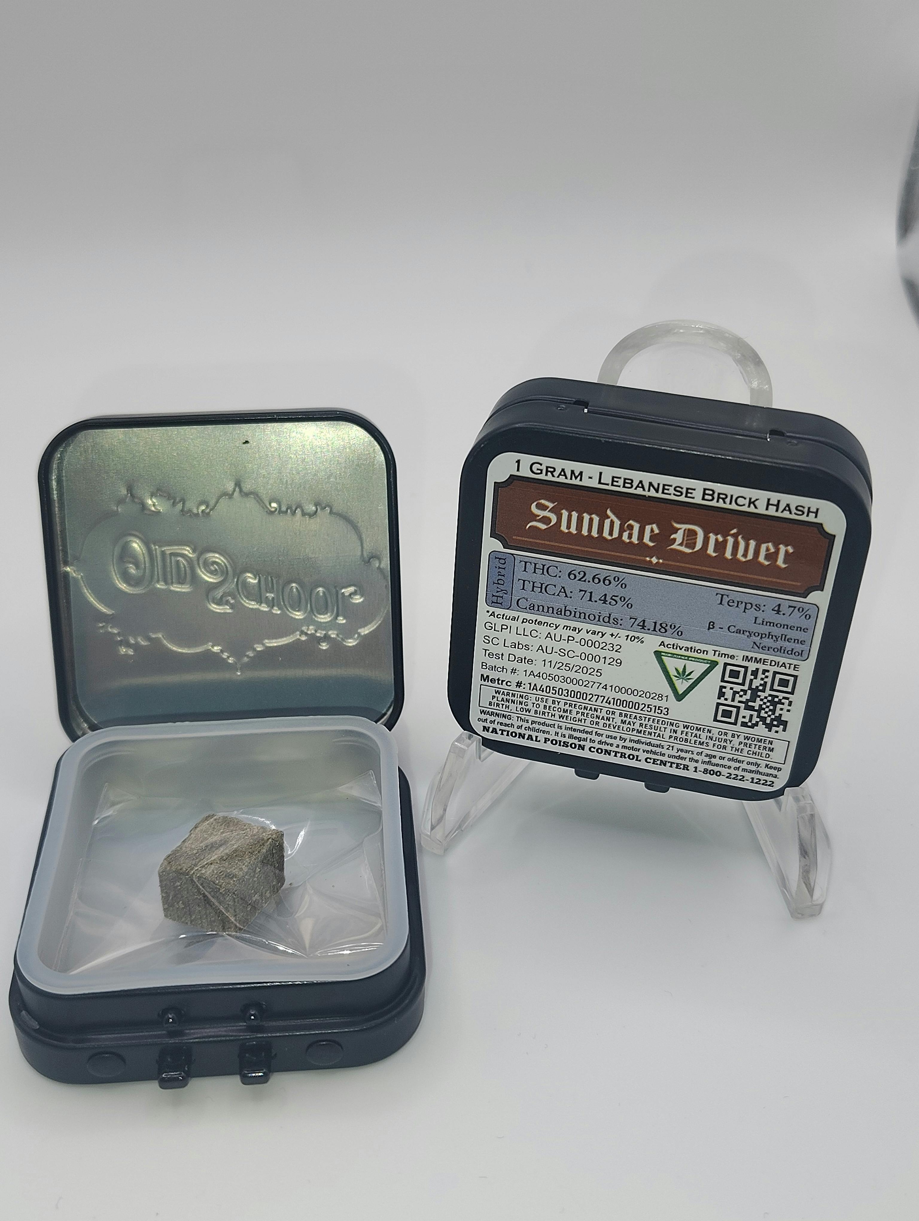 Old School Hash Co./Sundae Driver/ 1g Brick Hash