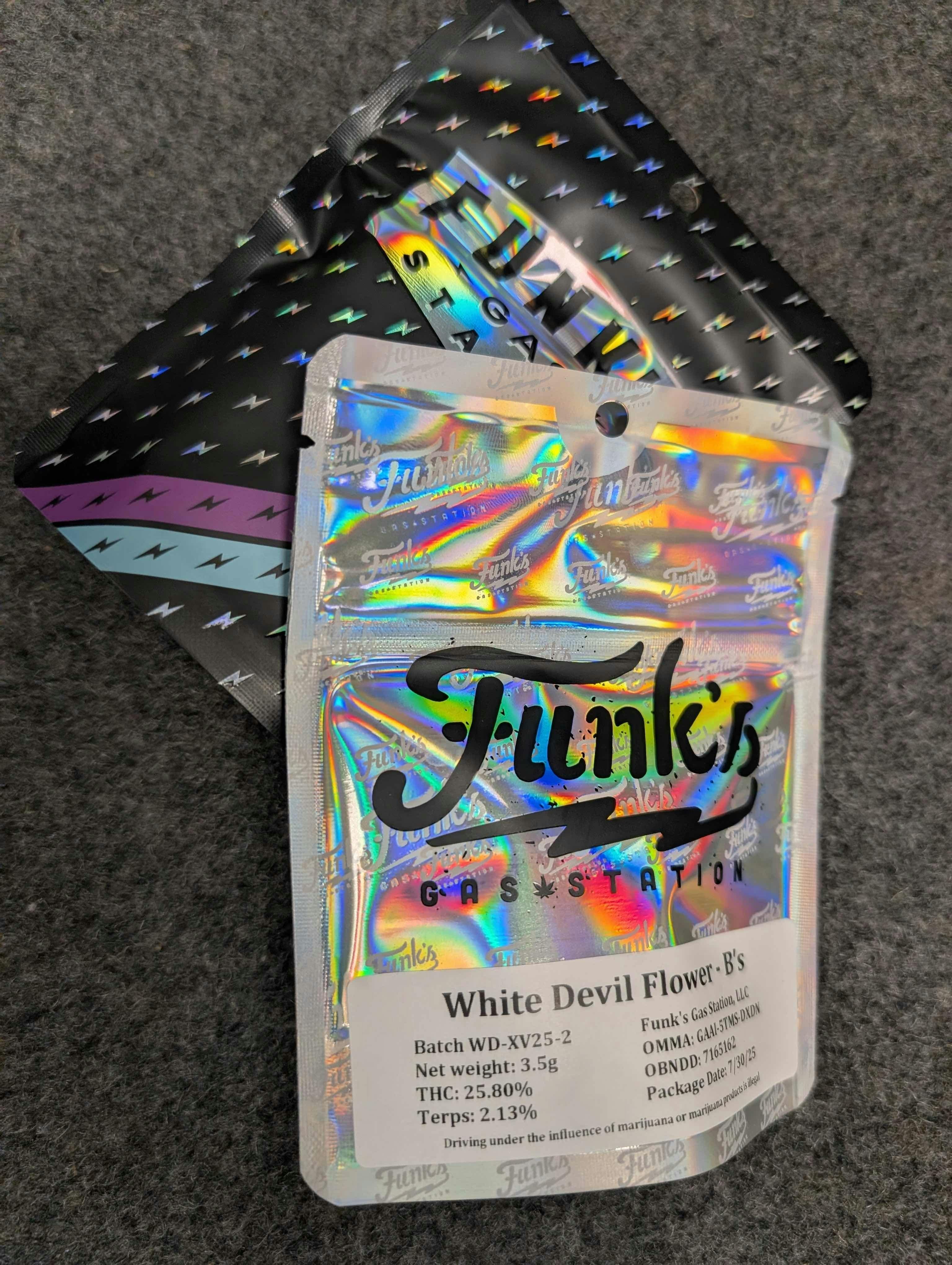 Funk's Gas Station - Pre-Packed Flower - White Devil - 3.5g