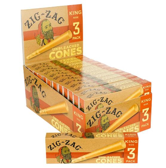 Zig Zag - Cones - 3PK - Hemp/Thin/Unbleached