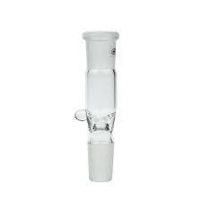 4" GLASS ADAPTER WITH BUILT IN PERC 18MM FEMALE TO 18MM MALE