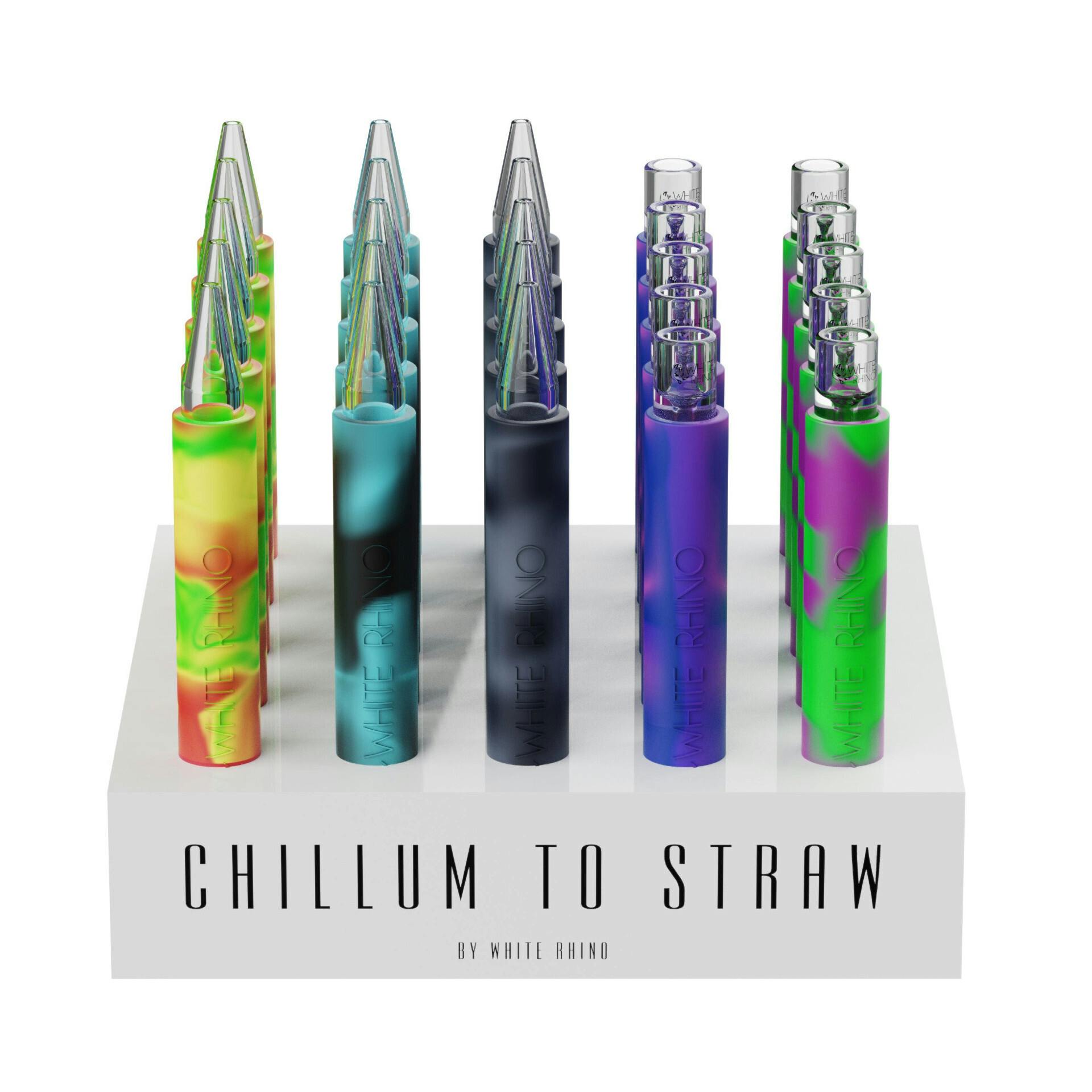 WHITE RHINO CHILLUM TO STRAW