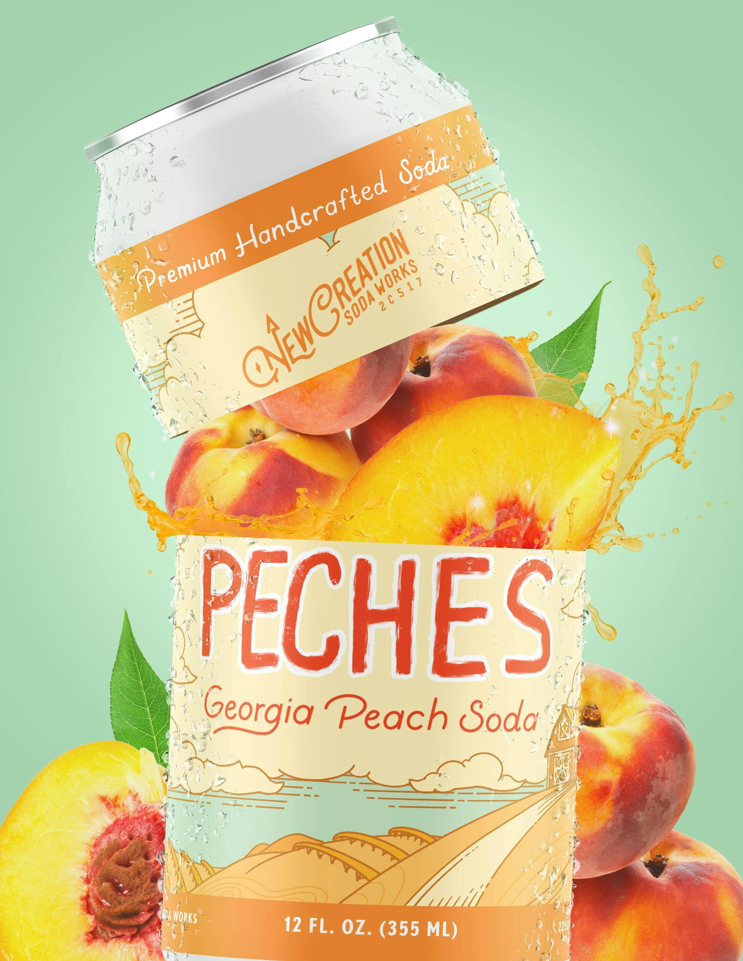 CREATION PECHES GEORGIA PEACH SODA 12 OZ