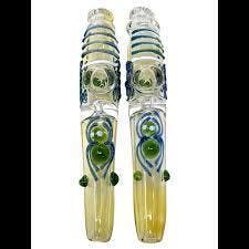 6" SILVER FUMED SPIDER LINE STEAMROLLER HANDPIPE