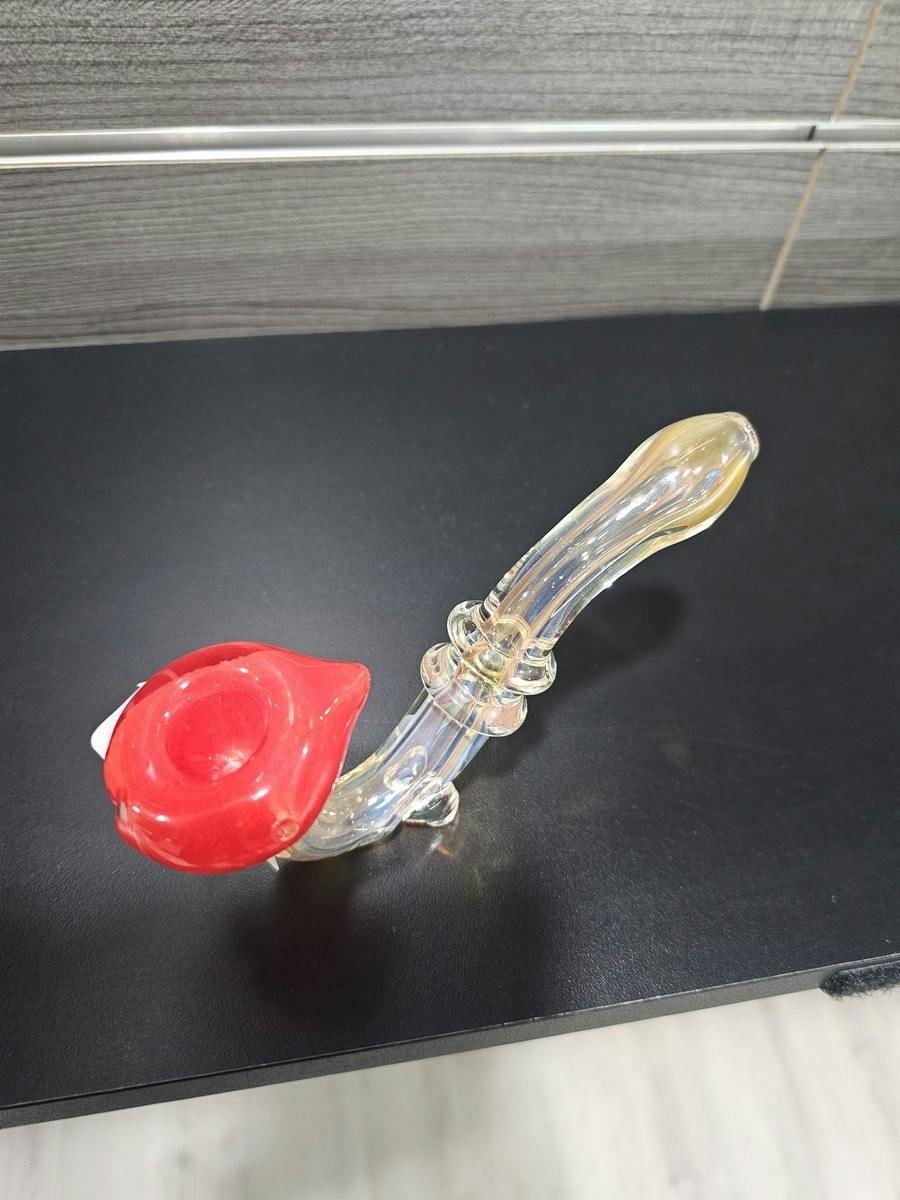HP GOLD FLUMED RED HEART PIPE