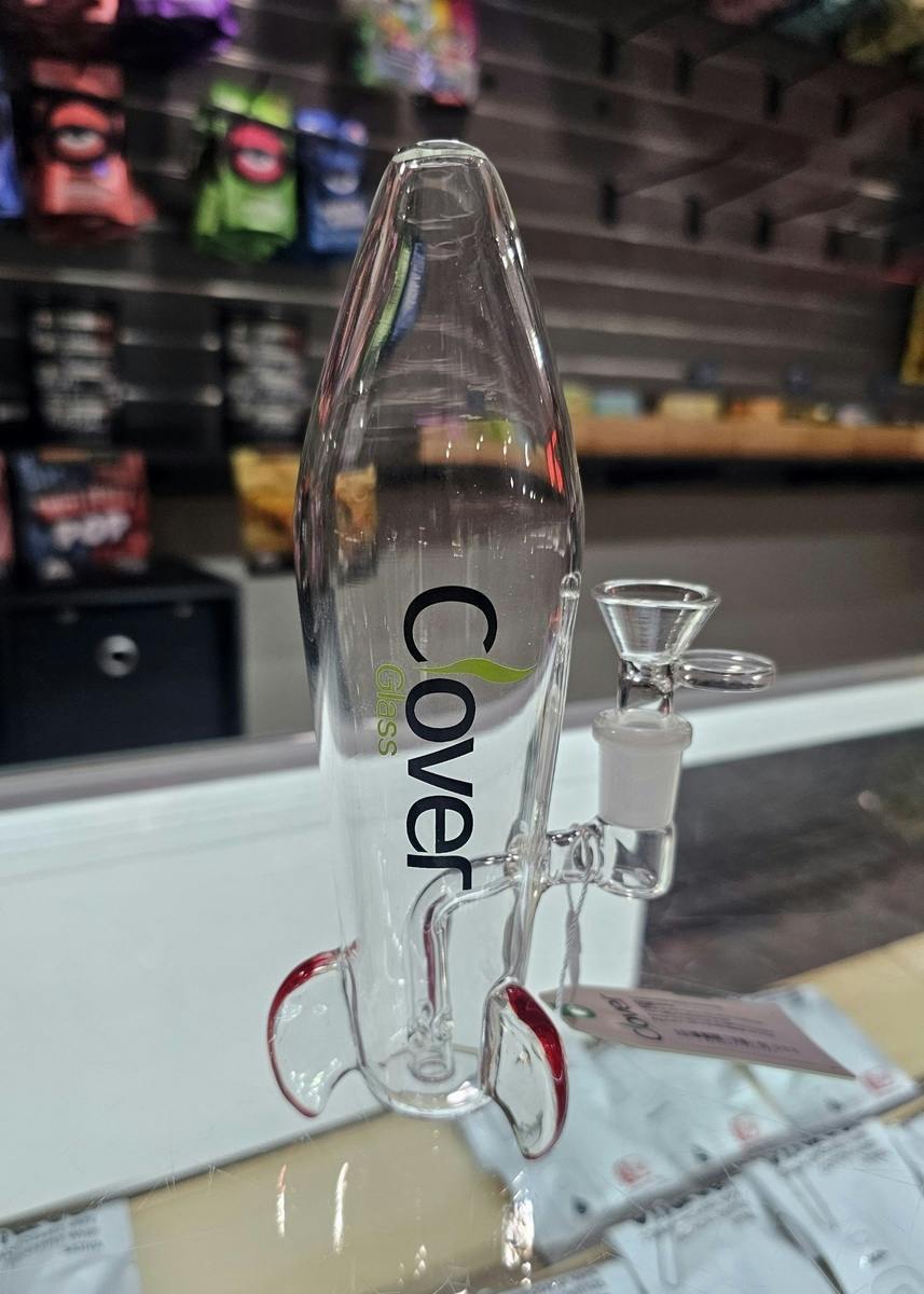 CLOVER GLASS ROCKET WATER PIPE