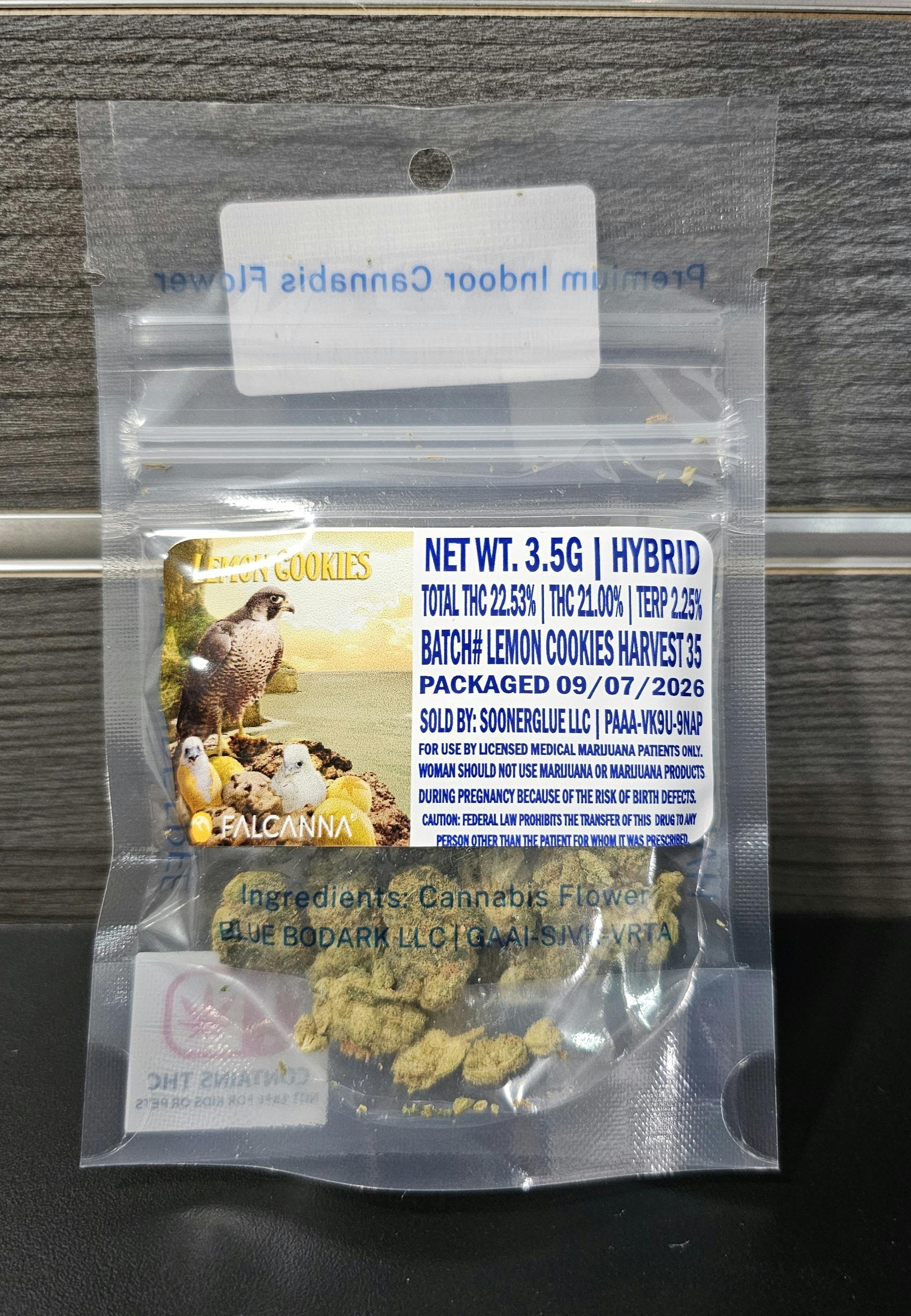 SOONER GLUE LEMON COOKIES FLOWER 3.5G