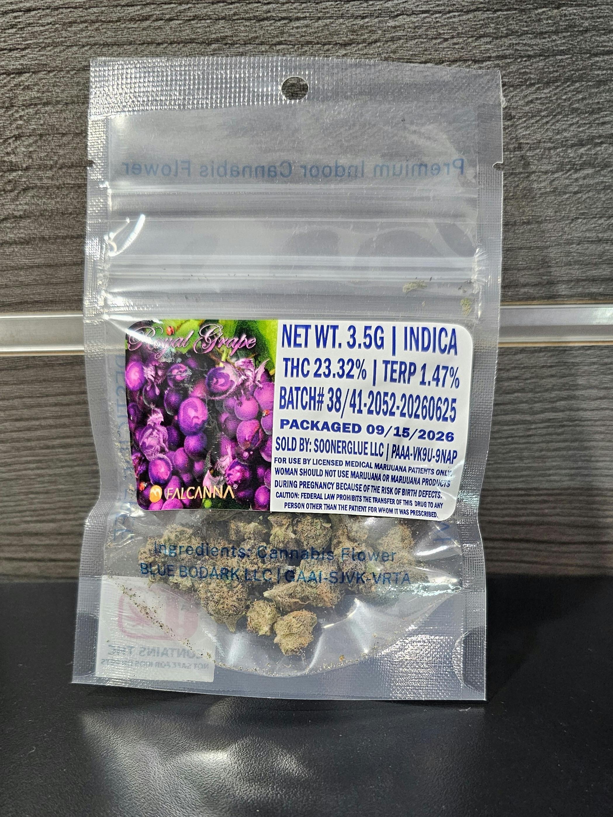 SOONER GLUE ROYAL GRAPE FLOWER 3.5G