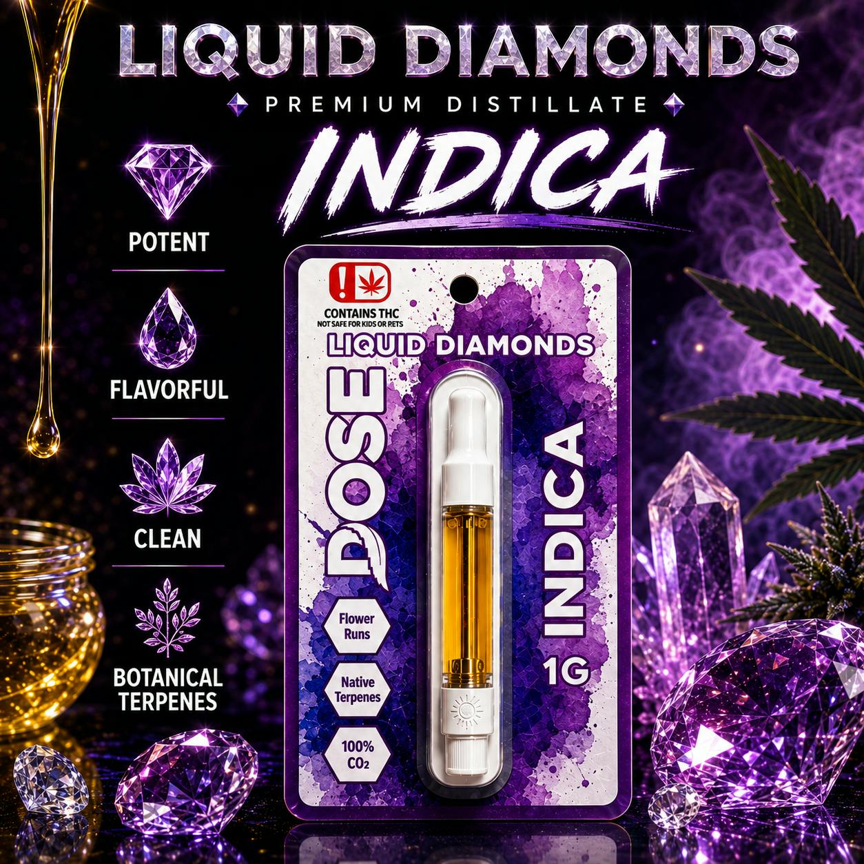 DOSE PURPLE MARTIAN LIQUID DIAMONDS CART 1G