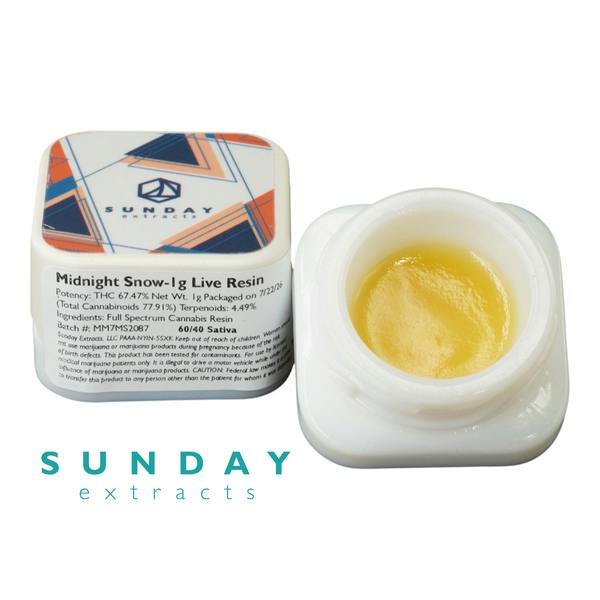 SUNDAY MIDNIGHT SNOW LIVE RESIN 1G