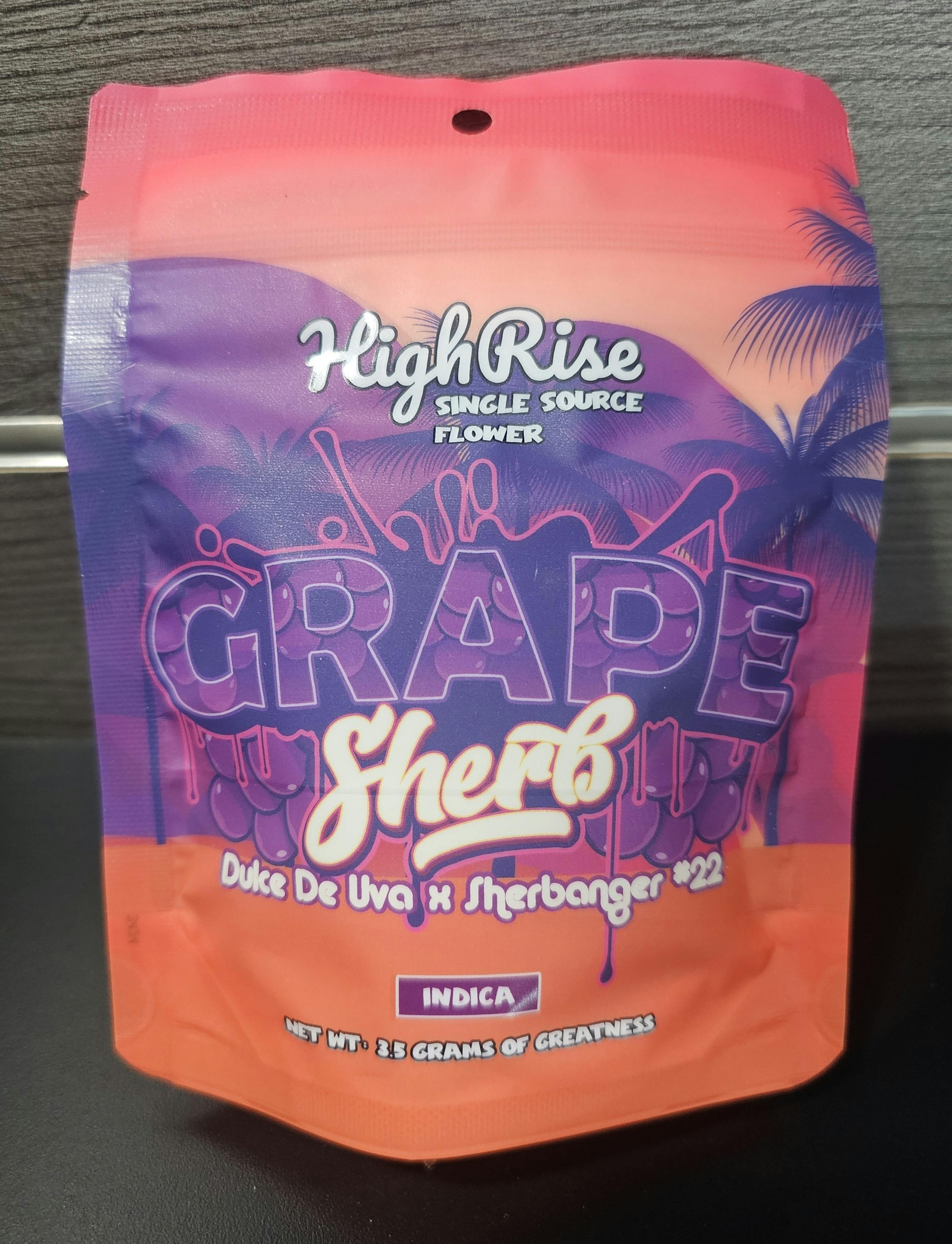 HIGH RISE GRAPE SHERB FLOWER 3.5G