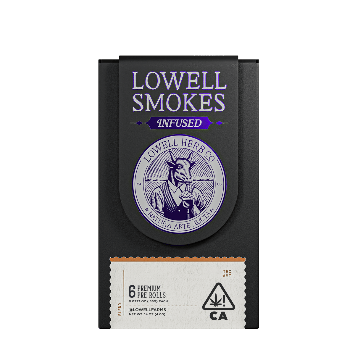 Lowell Infused Smokes | 6pk Infused Pre Roll Pack | The Lifted Sativa